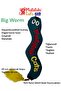 Big Worm Plush Fabric Cat Toy with Sound and Matatabi Content (Does Not Contain Catnip) - 6