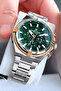 Exclusive Gift Men's Wristwatch 3Atm Waterproof Silver Green Color Steel Band Dke2136C1 - 2