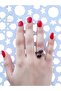 Natural Stone Amethyst Double Natural Stone Antique Model Women's Adjustable Ring Euy75Amt - 3