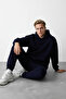 Men's Polar Fleece Relaxed Fit Hooded Kangaroo Pocket Tracksuit Set - Casual - 4