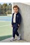 Civil Boy's Best Player High Print Cardigan |   Modal Long Sleeve |   School Nursery and Daily Use - Navy Blue
