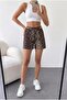 Premium Series Leopard Patterned Jean Shorts - 3