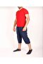 Men's Dad Solid Color Elastic Waist Raw Linen Comfortable Mold Capri