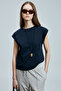 Erote Women's Cotton T-Shirt Navy Blue
