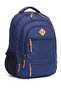 Unisex Daily School Travel Backpack Gk19 Navy Blue - 4