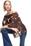 Brown Ledas Regular Fit Geometric Blouse - 3