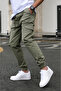 Stretch Fabric Cotton Pants, Pack of Cargo Pocket with Elastic Waist and Cuffs - 2