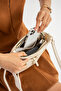 Cream Scarf Women's Shoulder Bag Handbag Crossbody Bag - 4