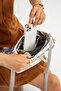 White-Grey Scarf Women's Shoulder Bag Handbag Crossbody Bag - 4