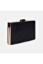 Women's Black Stone Chain Strap Evening Dress Clutch Bag - 3