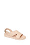 Women's Beige Buckle Leather Sandals 26Sfd350418 - 7