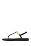 Women's Black Buckle Flip-Flop Sandals 26Sfe499214 - 3