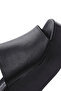 Women's Black Leather Slippers with Filled Heels 26Sfd152018 - 7
