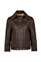 Garcia Women's Brown Shirt Collar Oversized Leather Jacket 25Wgd5636Vd - 3