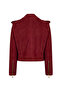 Ibiza Women's Burgundy Biker Suede Leather Jacket 26Sgd563710 - 3