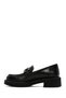 Women's Black Buckle Thick Sole Genuine Leather Masculine Loafer, Winter Shoes 25Afd183918 - 2