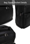 حقيبة ظهر من الجلد الأسود للجنسين من D-Pack 25WBD3006FT - 6