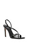 Women's Black Ankle Buckle High Thin Heeled Shoes Patent Leather Sandals 25Sfe391216 - 7