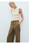 Straight Cut Mid-Rise Pants - 6