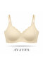 Soft Touch Seamless Champagne Color Laser Cut Seamless Adjustable Strap Women's Bra Without Underwire - 2