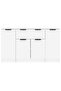 Servante, 3 piese, alb, lemn compozit - 5