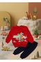 Boy's dinosaur print outfit set