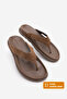 Women's Genuine Leather Flip-Flops Casual Slippers Tarkin Brown Suede