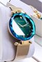 Special Boxed Cutout Glass Women Wristwatch 3 Atm Waterproof Two Colors Steel Band+Bracelet Hmb3008C2
