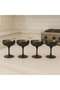 Ciara 4-Piece Flute Glass Set 190ml - Matt Black - 2