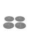 Mossra 4 Piece Lasercut Round Coaster Set 10x10cm-grey - 4