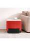 Ozbeg End Table Sintered Stone - Natural & Red - 2