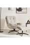 AMORE ACCENT CHAIR WITH OTTOMAN - GREY