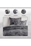 Designora Floral 3-piece Comforter Set 240x260cm - Charcoal - 7