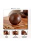 Almond Wood Decor Ball Dia15cm - Brown - 5