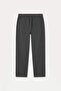 Relax Fit Elastic Lace-Up Waist Anthracite Cotton Trousers H6679Ax26Sm - 8