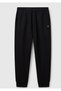 Men's Black 100% Cotton Sweatpants with Side Pockets and Back Pocket Detail - 2
