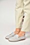 S944007803 Gray Genuine Leather Women's Ballerinas - 2