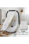 Muslin Stroller Set Ecru - Elastic Baby Carrier Cover and Ruffled Stroller Cover 100% Cotton Oeko-Tex