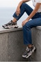 Women's High Sole Sneaker Lace-Up Suede Sports Shoes Edisa - Running Shoes Black - 7