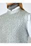X Şahika Ercümen - Sleeveless Hair Braid Textured Shiny Metallic Sweater - 6