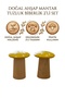 Natural Wooden Mushroom Shaped Salt and Pepper Shakers - Cute Yellow Dotted Set of 2