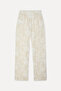 Women's Beige Color Embroidered Relax Fit Pants - 7