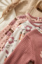 3-Pack 100% Cotton Baby Romper Set - Breathable Anti-Allergic Fabric, Zippered Boho Patterned Pajamas - 7