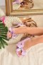 Lilac Satin Ribbon Detailed Women's Heeled Shoes K749384904