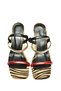 Red/Gold Three-Stripe Women's Heeled Shoes K404070609 - 7