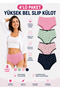 3515 Women's High Waist Bato Panties 4 Pack Patterned L