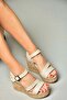 S996061209 Beige Wedge Heeled Women's Shoes - 4