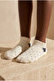 Child's polka dot step socks white