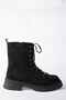 Black Suede Lace-Up Women's Boots N820960002 - 5