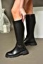 R518096809 Black Zippered Low Heel Women's Boots - 4